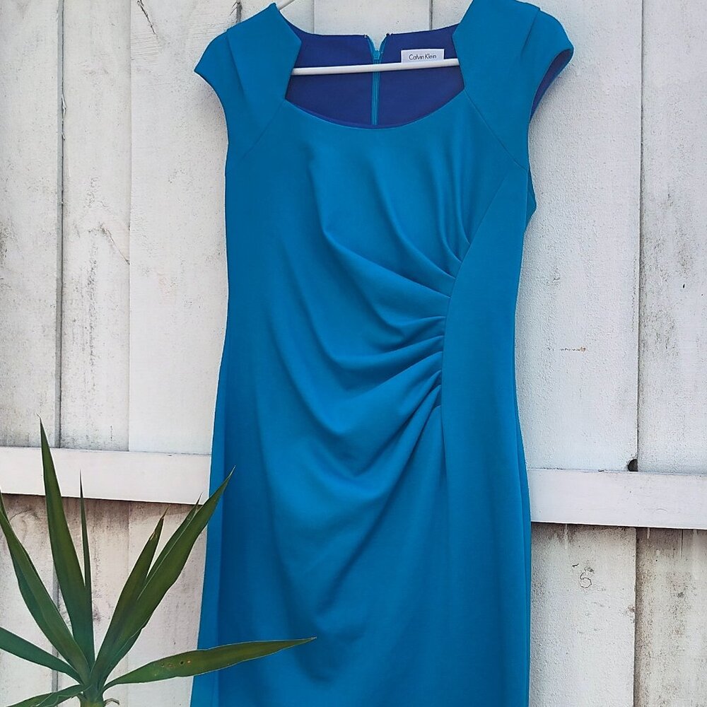Calvin Klein, Cocktail Midi Sheath Dress, Size 6